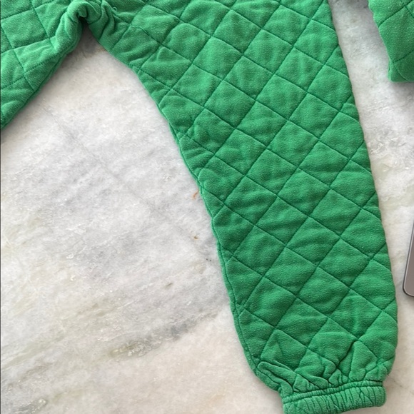 Aviator Nation Green Quilted Hoodie and sweatpants set - Picture 12 of 13